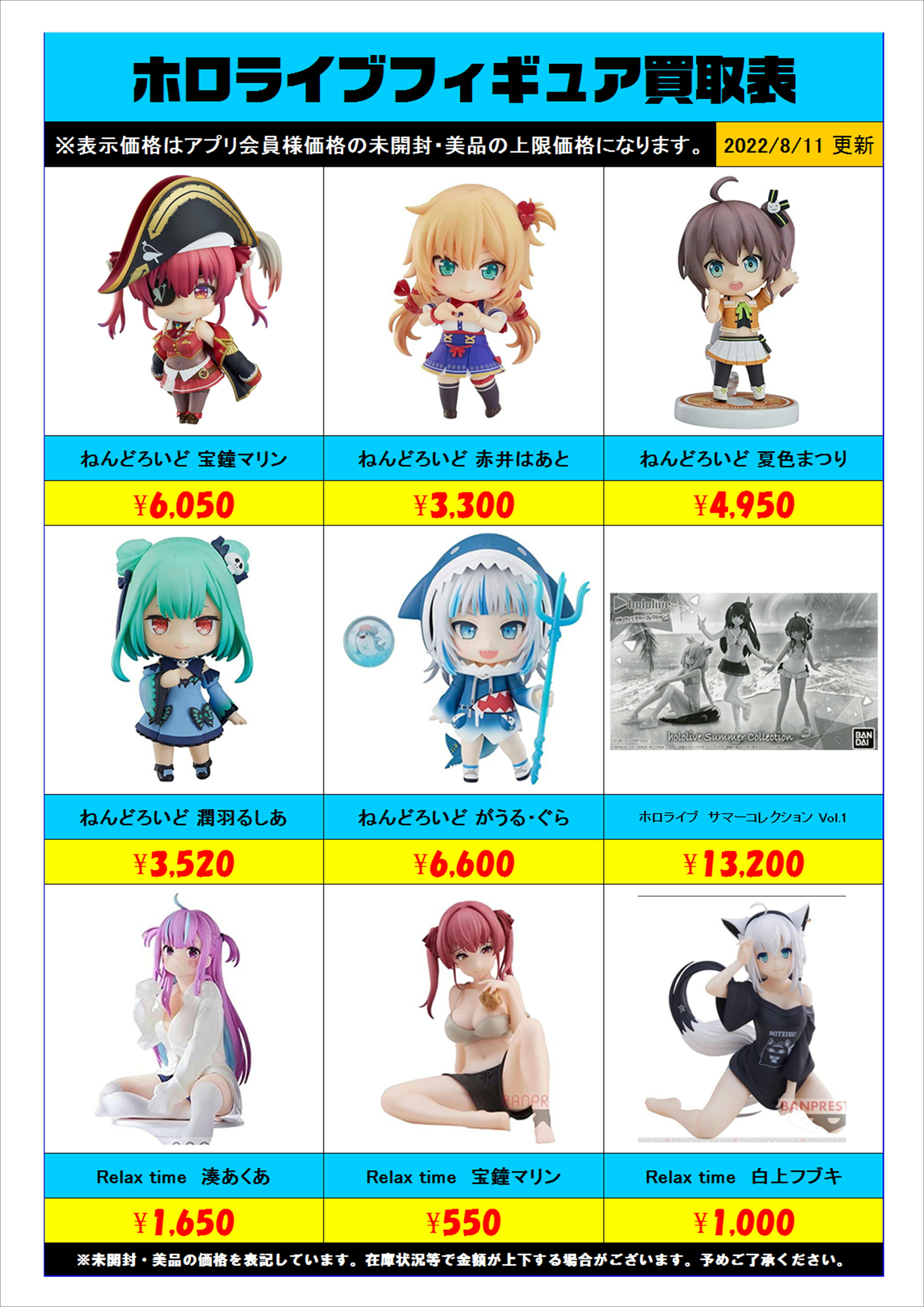 ホロライブフィギュア超！高額買取実施中です！！ 8/11 | 千葉鑑定団船橋店