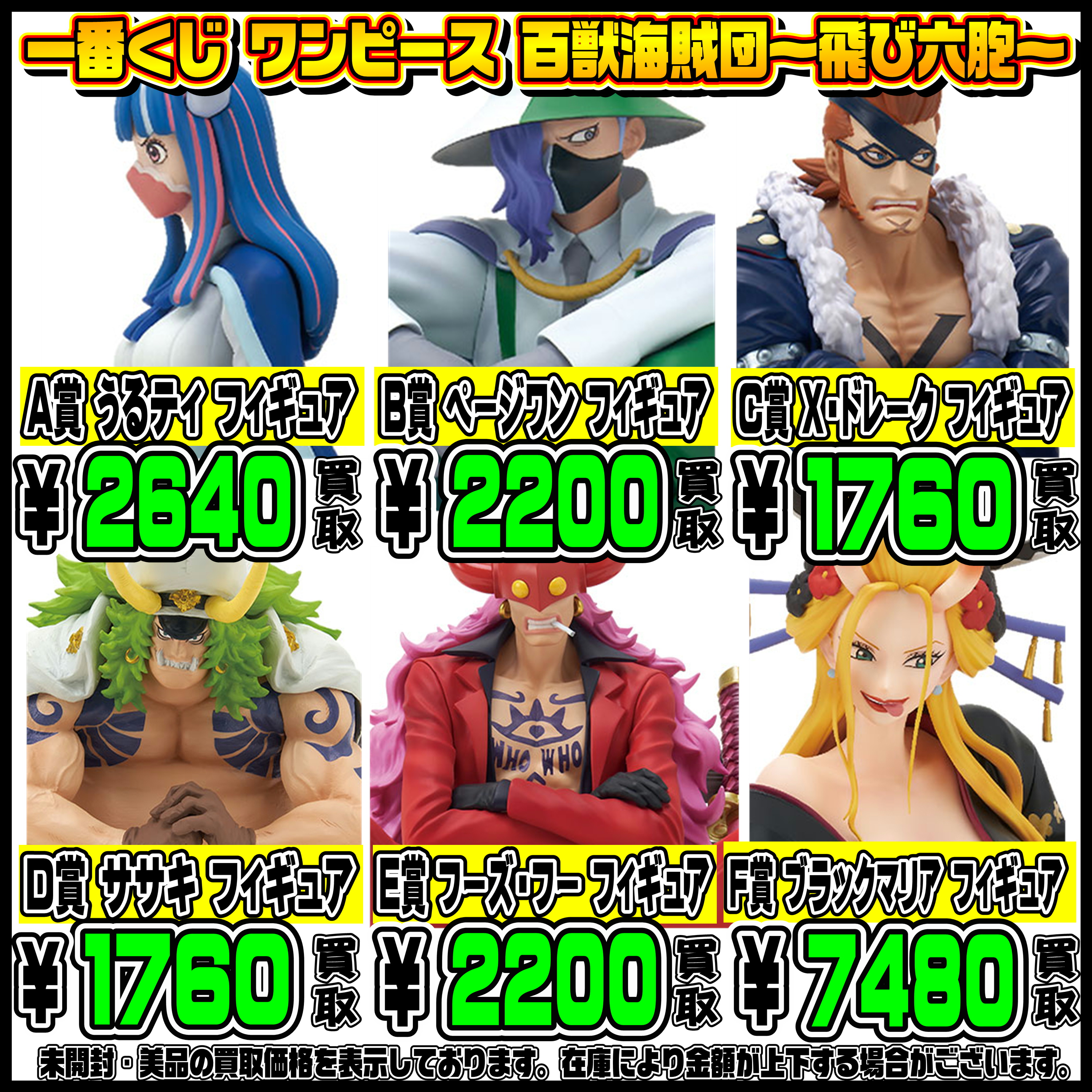 最新一番くじ買取リスト更新しました！12/5 | 千葉鑑定団船橋店