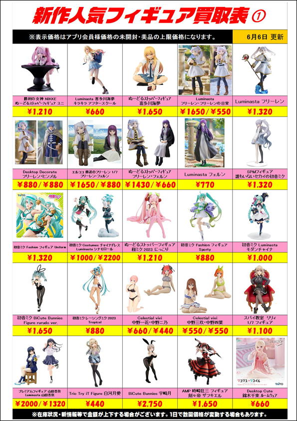 新作プライズフィギュア買取 