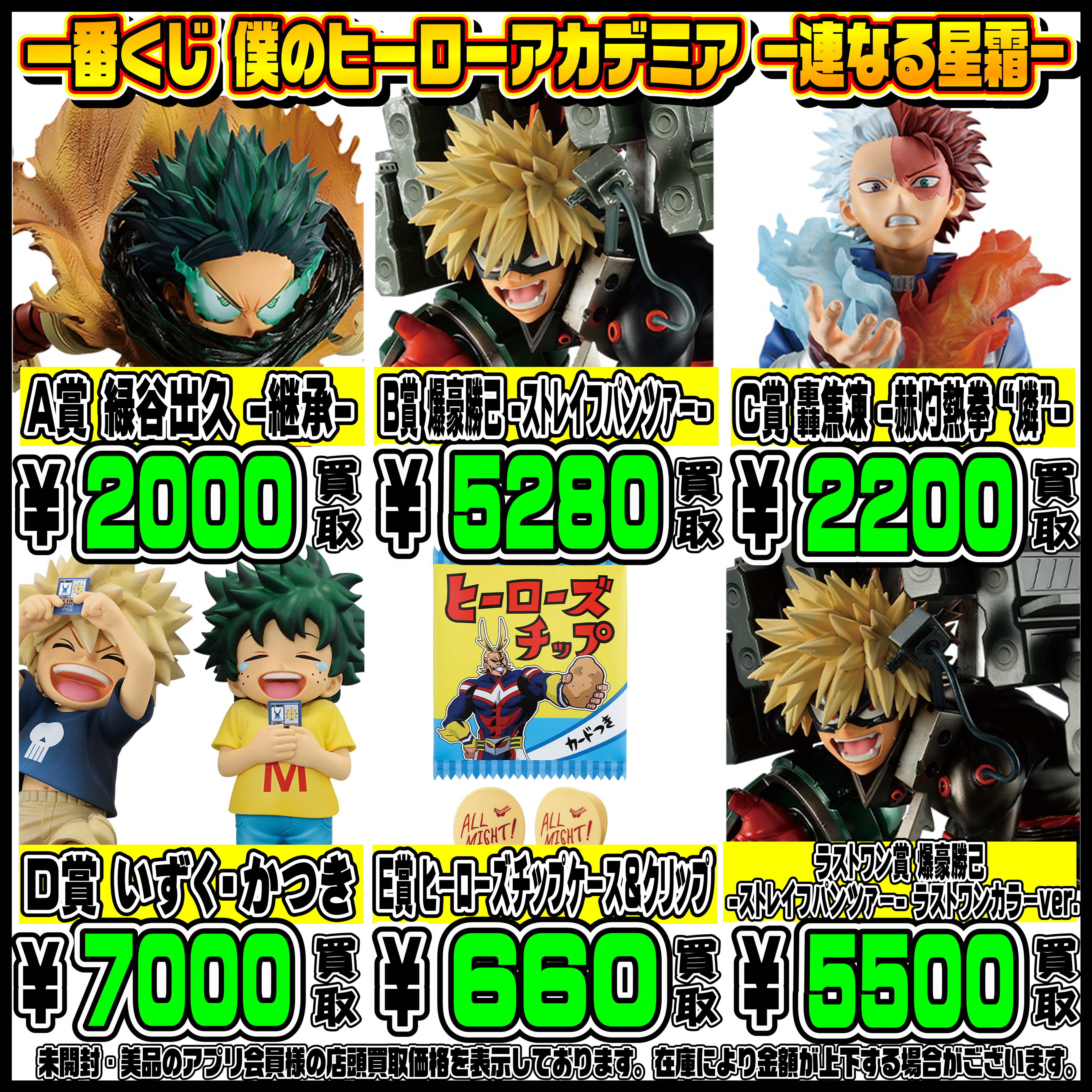 新作一番くじ買取リスト更新しました！ 10/7～ 遊戯王・キングダム 