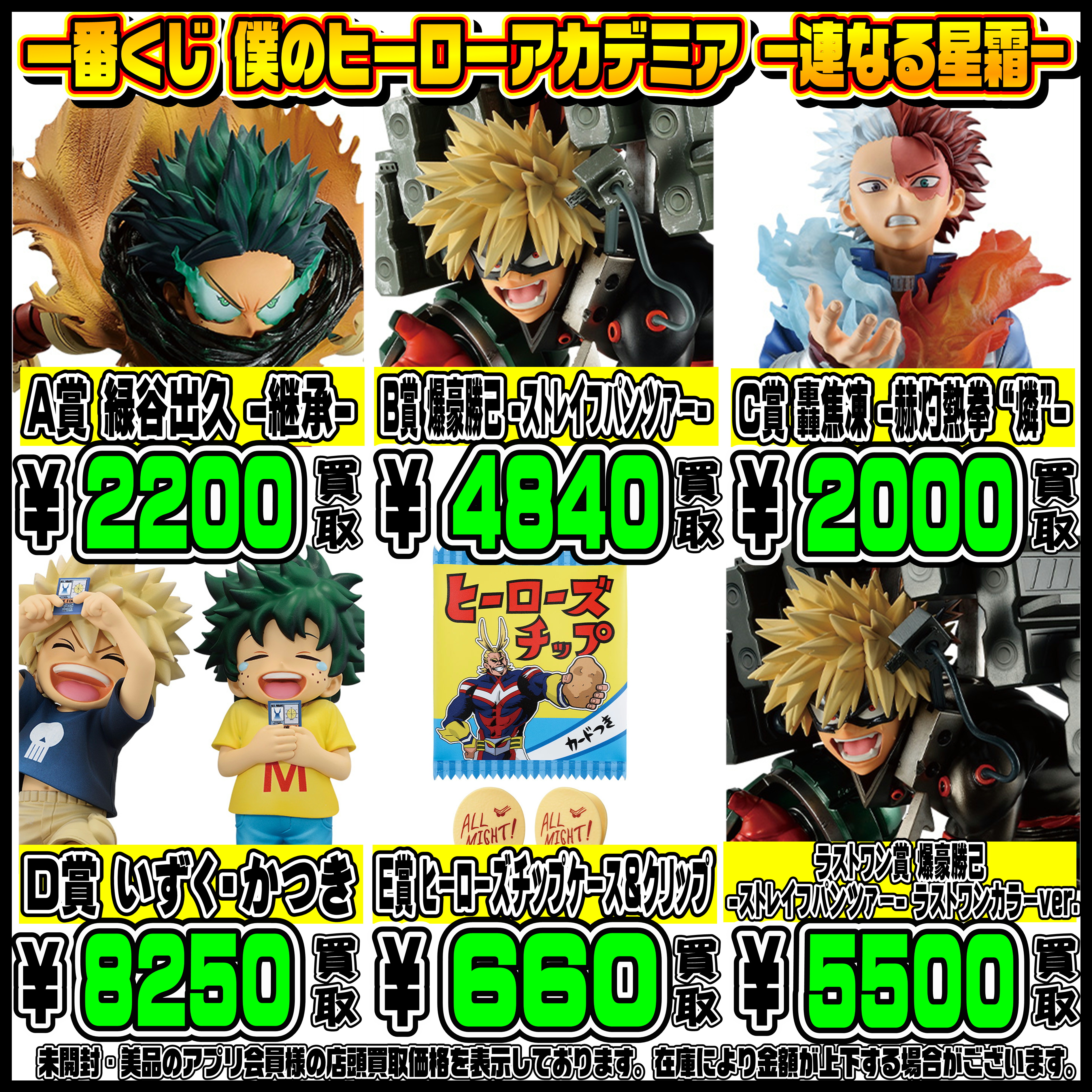 ヒロアカ 一番くじ E賞 F賞 フィギュア 下位賞 まとめ売り 一番くじ