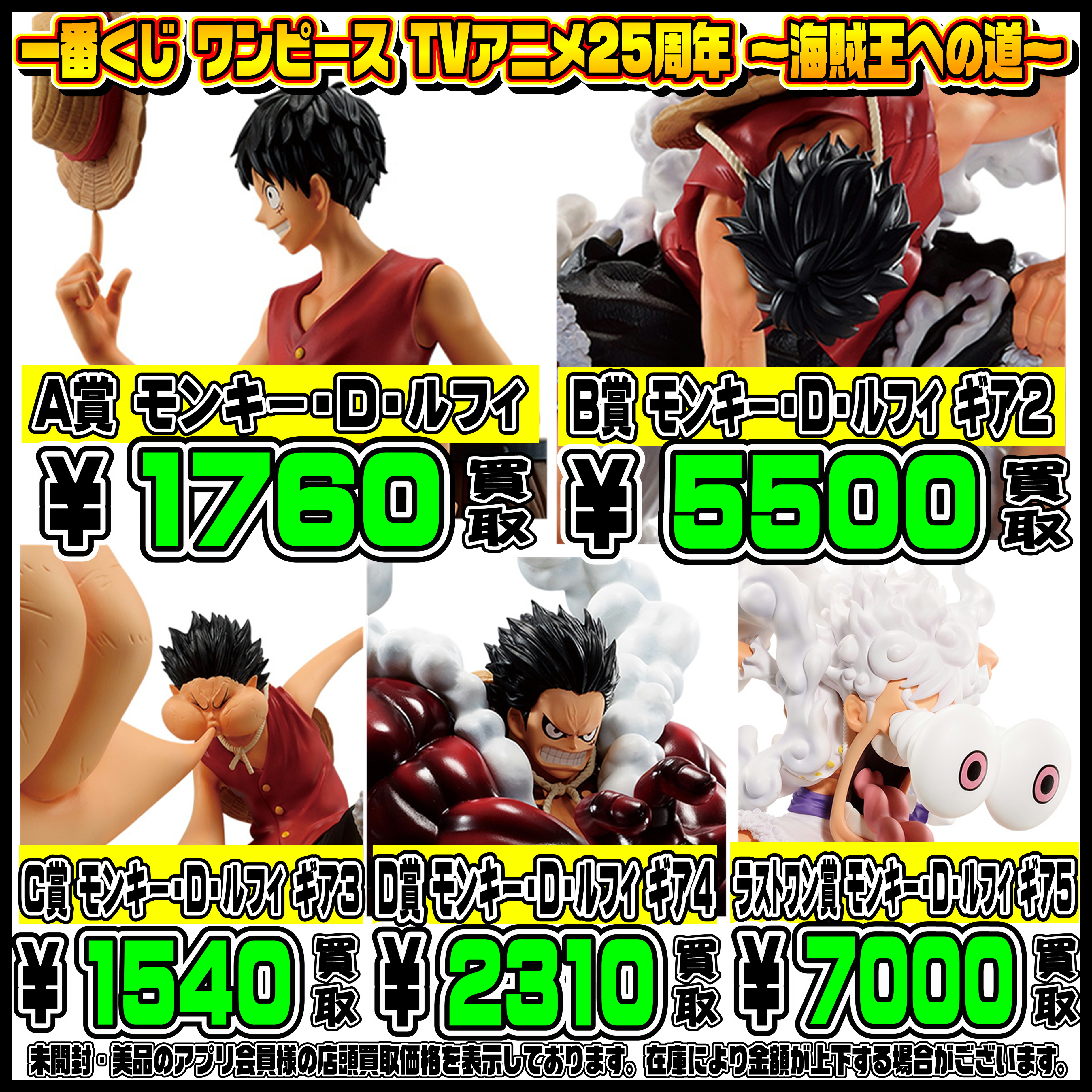 新品未開封　ワンピース１番くじ 海賊王への道B賞 ギアセカンド 新品未開封ワンピース 一番くじ 25周年 海賊王への道 B賞 ルフィ