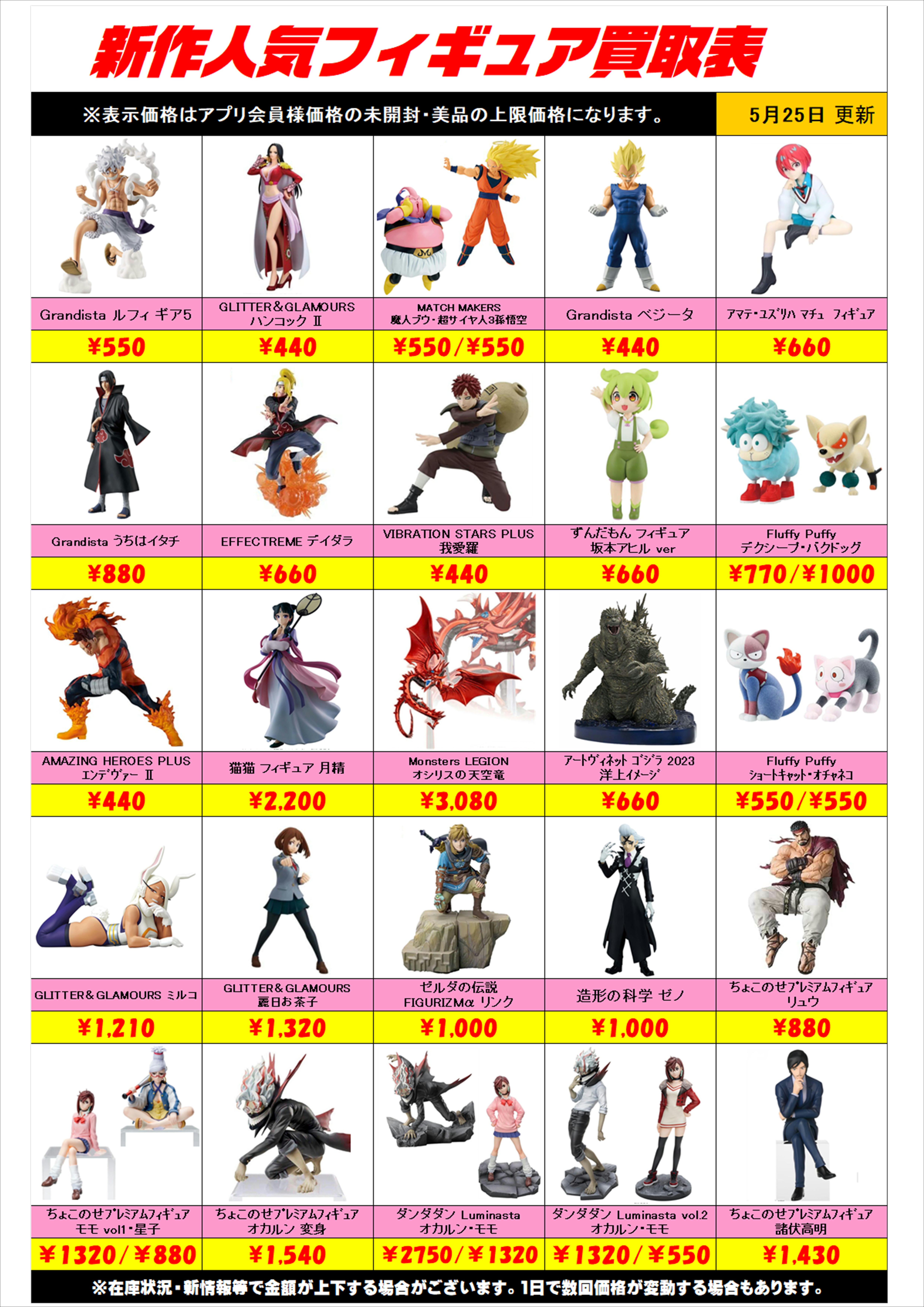 新作・再販ガンプラ買取リスト更新しました！ 5/25～ プラスアップ 