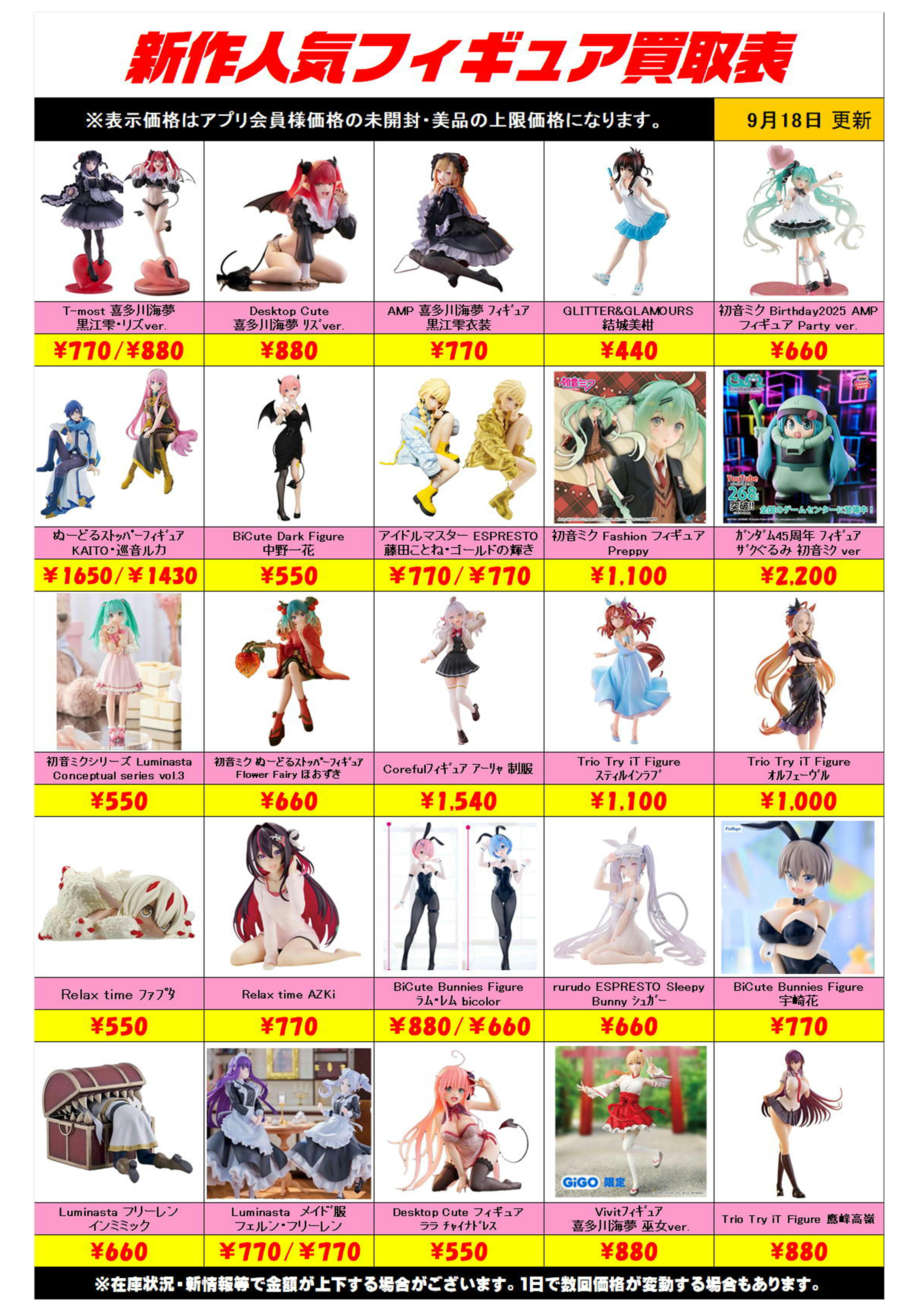 プライズフィギュアまとめ売り18点　最新作フィギュアあり！　新品未開封品