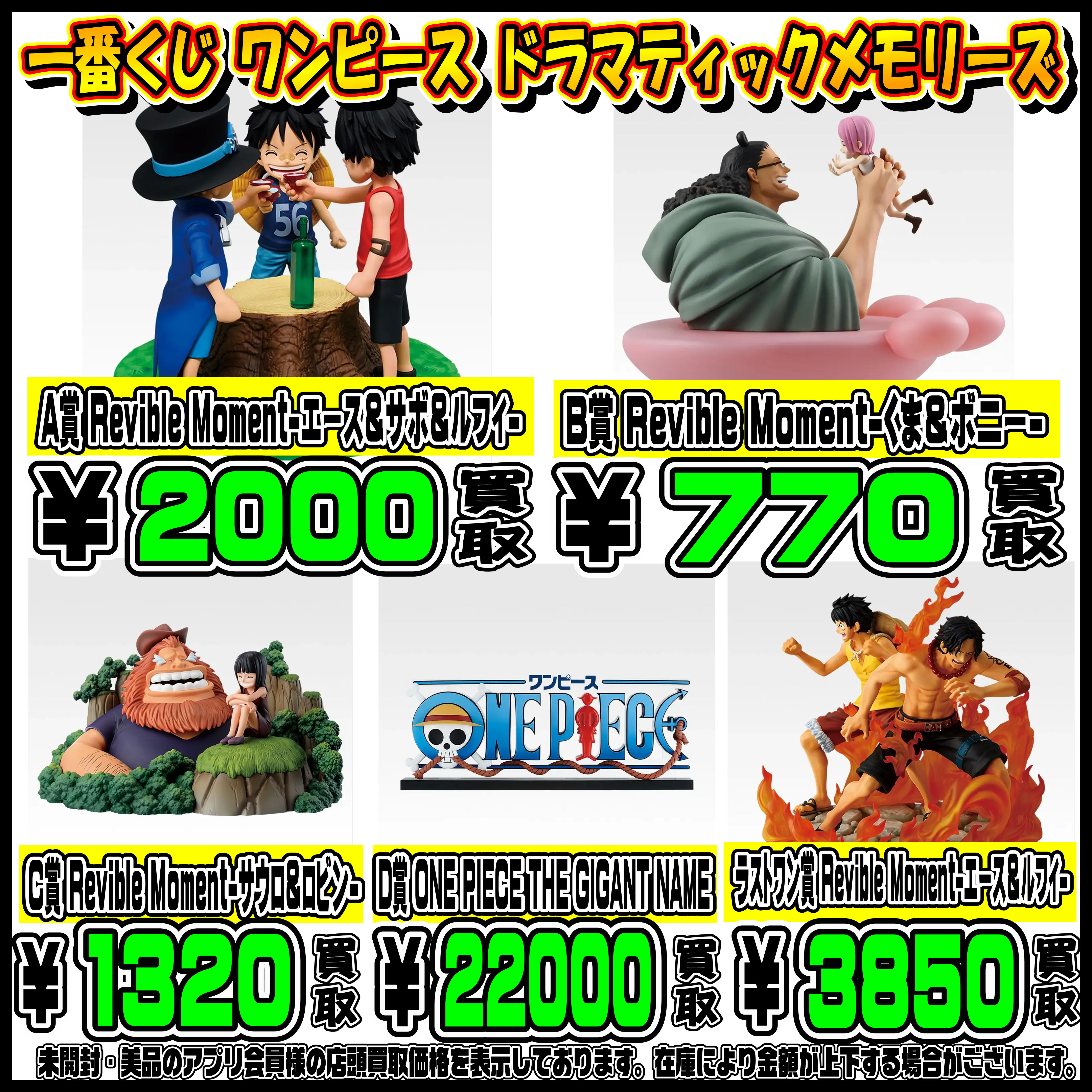 新作一番くじ買取リスト更新しました！ 1/26～ ナルト・雪ミク