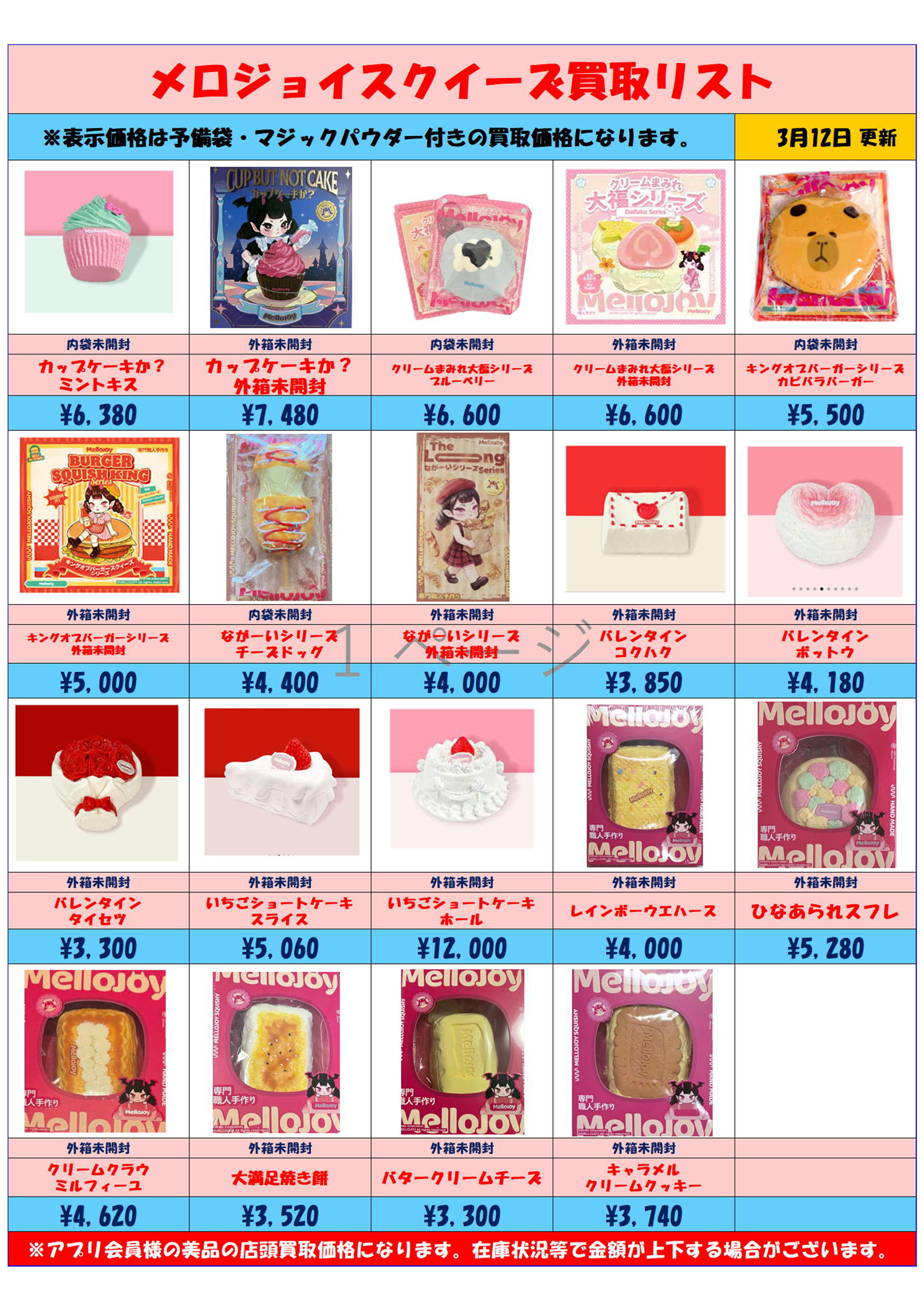 MelloJoy メロジョイスクイーズ 超高額買取実施中です！ 3/12～ | 千葉 