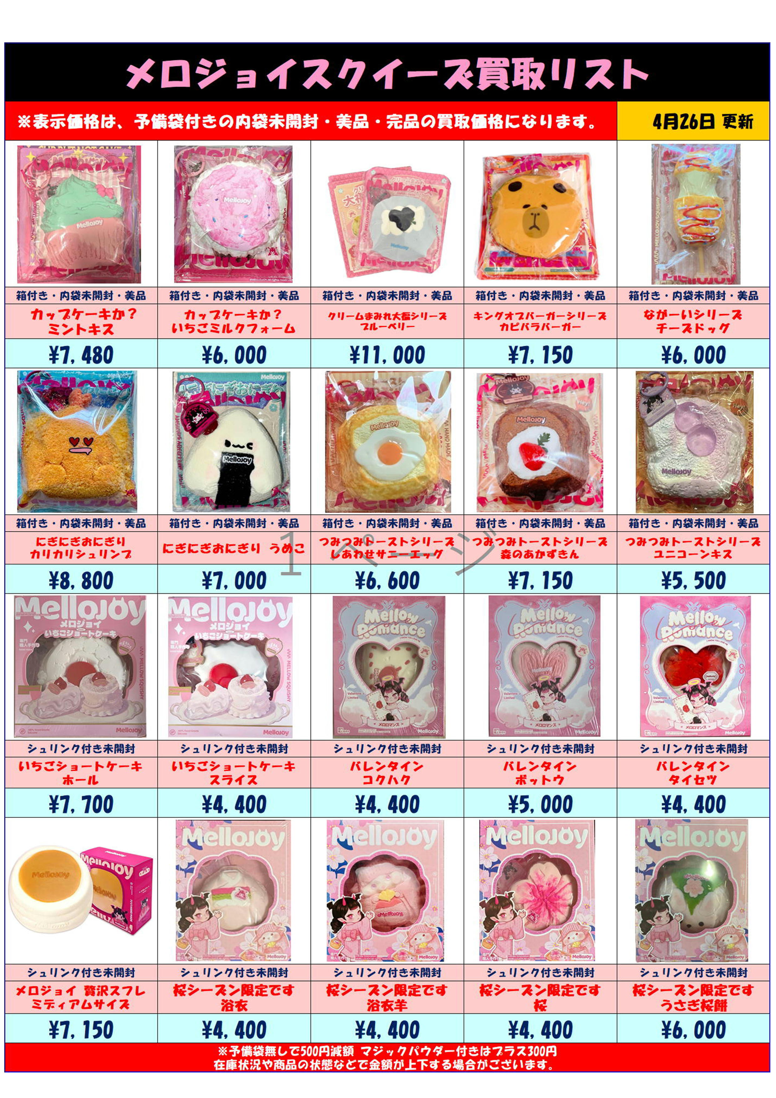 MelloJoy メロジョイスクイーズ 超高額買取実施中です！ 4/26～ | 千葉 