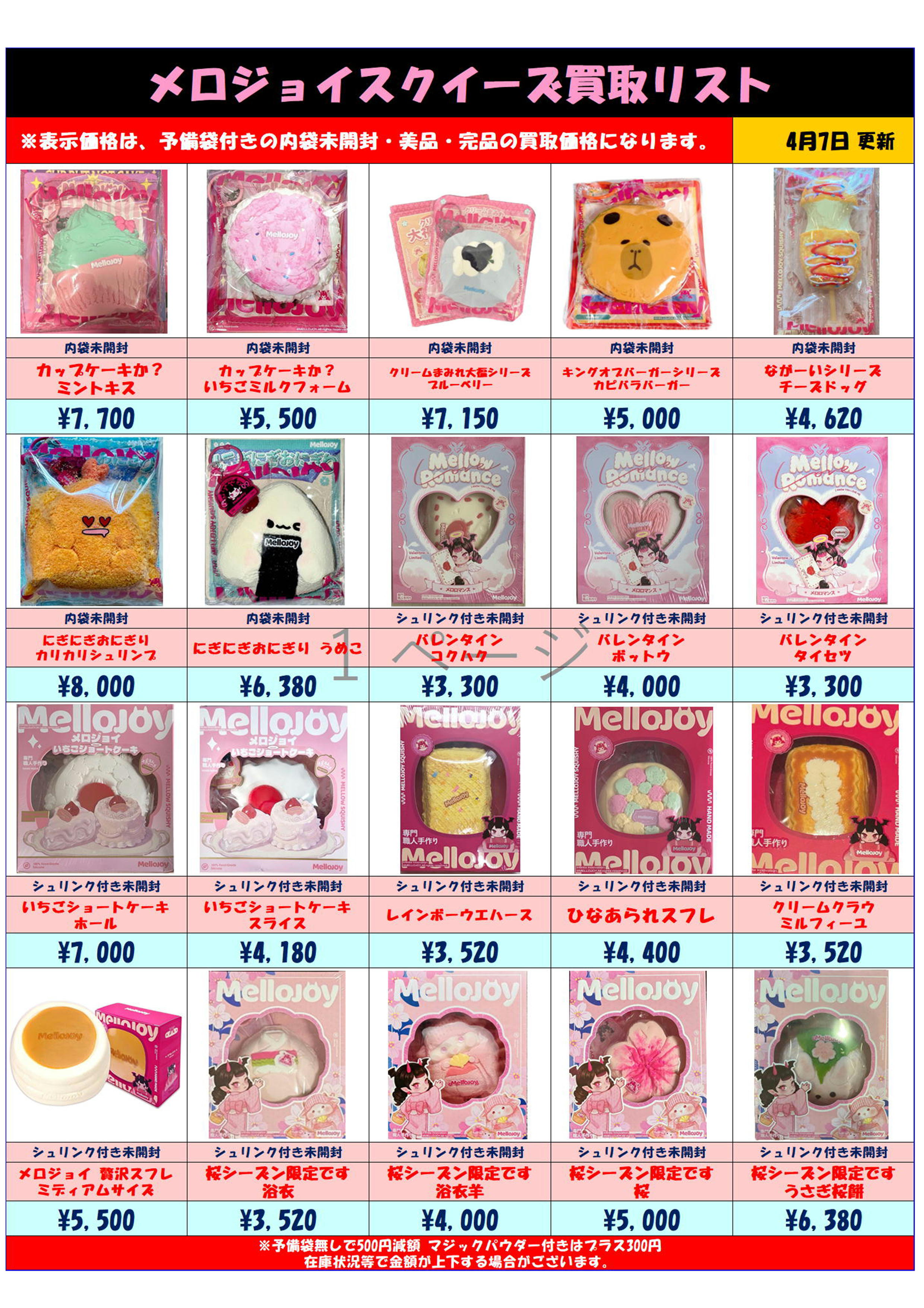 MelloJoy メロジョイスクイーズ 超高額買取実施中です！ 4/7～ | 千葉 