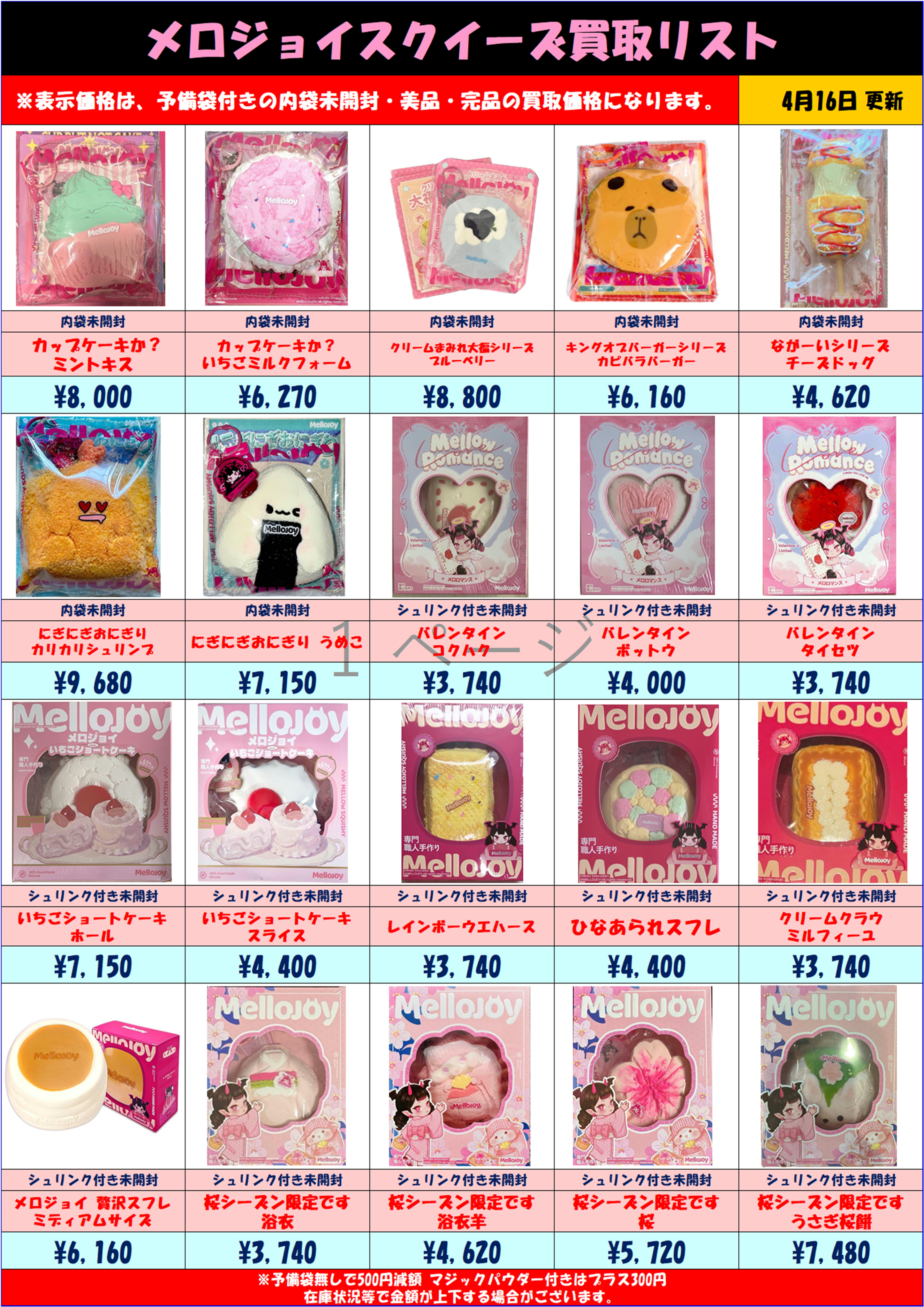 MelloJoy メロジョイスクイーズ 超高額買取実施中です！ 4/16～ | 千葉 