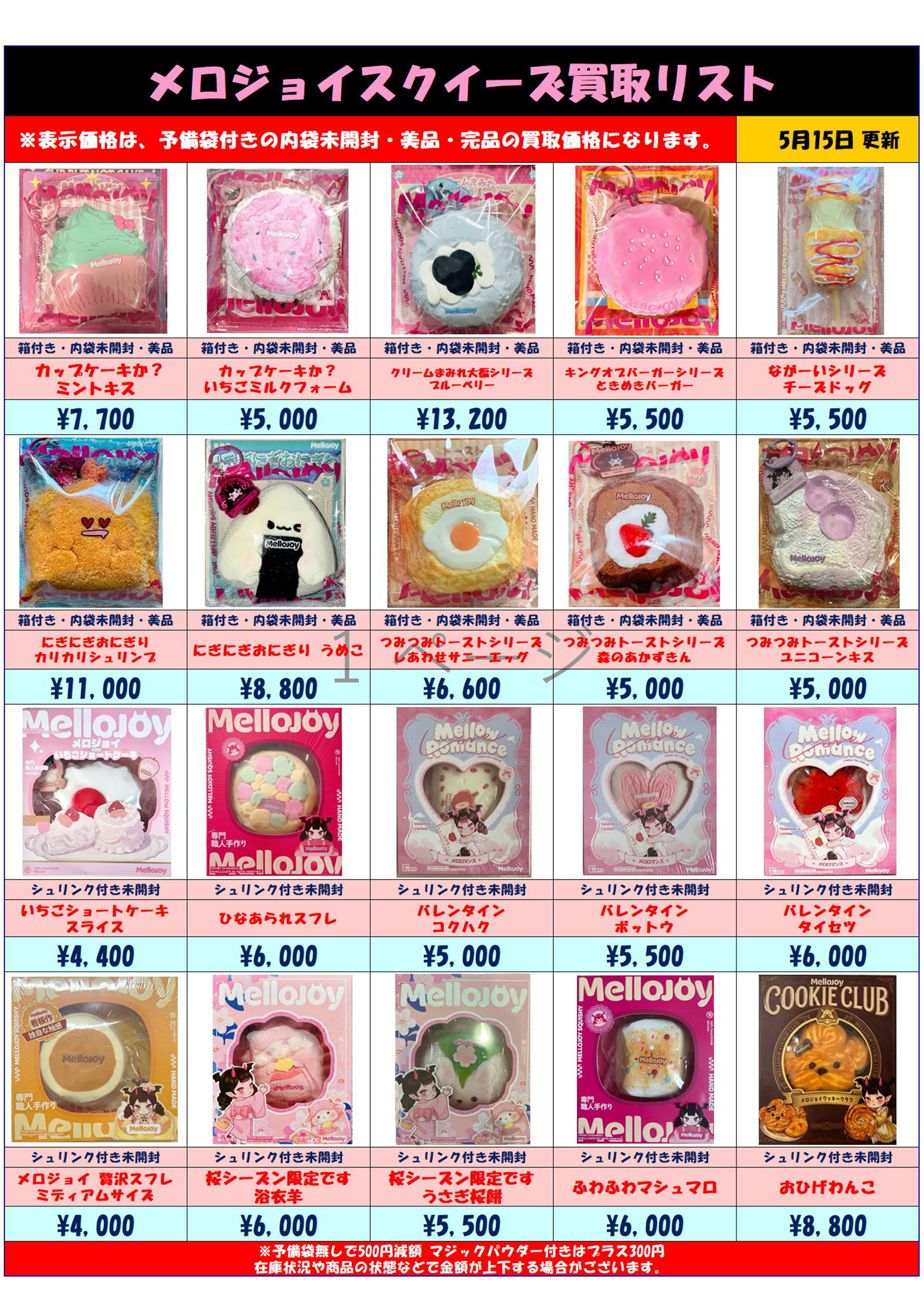 MelloJoy メロジョイスクイーズ 超高額買取実施中です！ 5/15～ | 千葉 